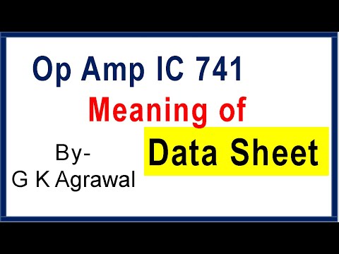 How to use Op Amp IC 741 datasheet Video