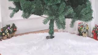 Christmas tree decor Snowflake White Christmas Tree Skirt Fur Skirt For Xmas Decorations