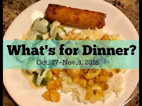 What's for Dinner? | Oct. 27-Nov. 3, 2018 | Large Family Meals Ideas | Gluten Free Dinner Meals
