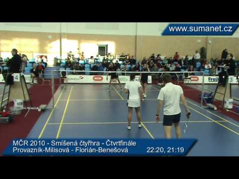MČR 2010 - Smíšená čtyřhra - Čtvrtfinále - Provazník-Milisová - Florián-Benešová
