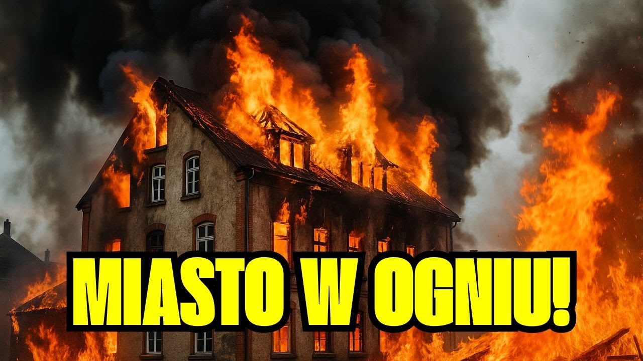 Inowrocław w płomieniach! 3 budynki spłonęły, 26 zastępów straży walczy ...