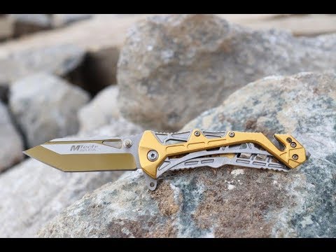 MTECH USA Gold Spring Assisted Pocket Knife (Mt-A997Bgd)