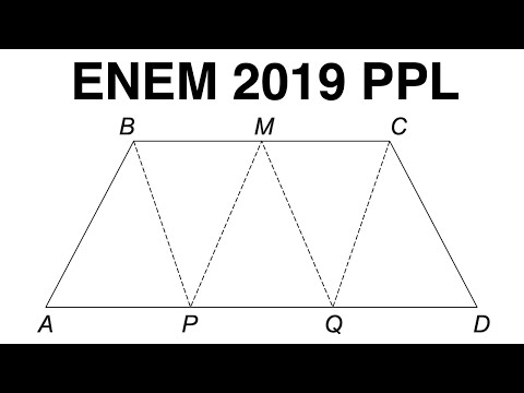 ENEM 2019 PPL No trapézio isósceles mostrado na figura - Resolução