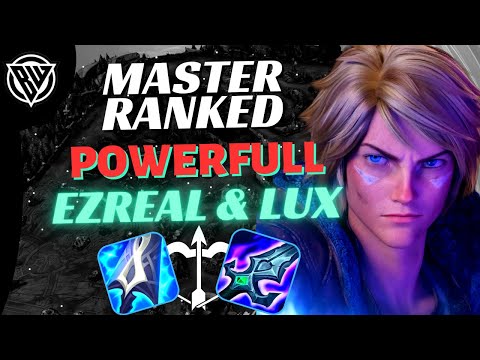 MASTER RANKED EZREAL & LUX DUO(POWERFULL) | WILD RIFT | SEASON 9 | BUILD & RUNES