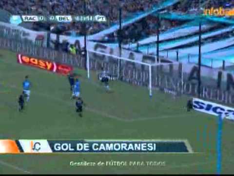 Gol de Mauro Camoranesi. Racing 1 Belgrano 0. Torneo Final 2013 (Infobae_6