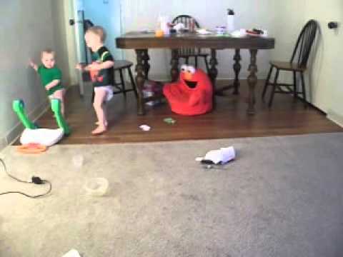 Boys Dancing to Santa's Got a Choo Choo Train Part 1