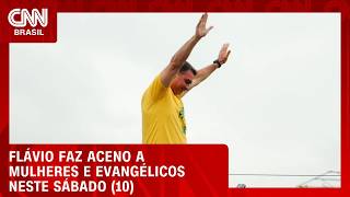 Vídeo: Flávio cumpre hoje agendas em aceno ao eleitorado feminino e evangélico | CNN AGORA