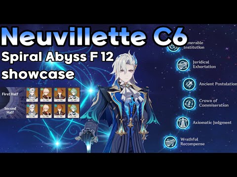 Neuvillette C6 4.1 Spiral Abyss Floor 12 showcase