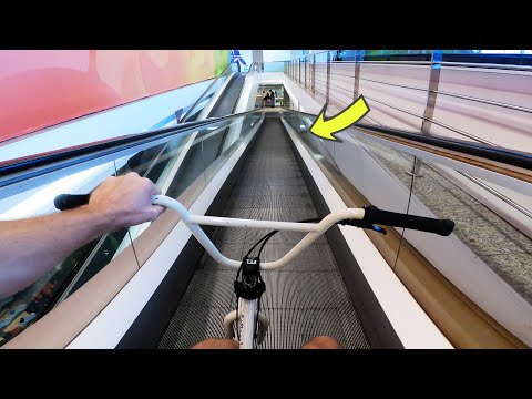 RIDING BMX INSIDE THE MALL!