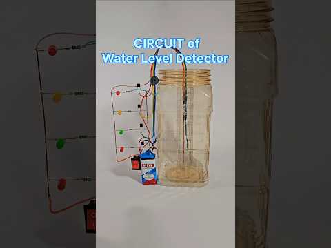 Circuit of Water Level Detector 😱 Science Project Working Model for Shorts #diy  #shorts #ytshorts