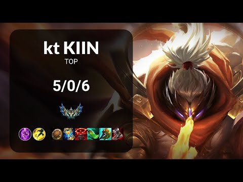 kt Kiin Jax vs Aatrox TOP - KR CHALLENGER Patch 13.21