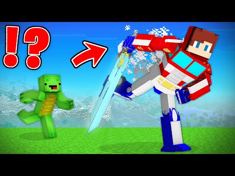 TRANSFORMER Speedrunner vs Hunter in Minecraft - Maizen JJ and Mikey