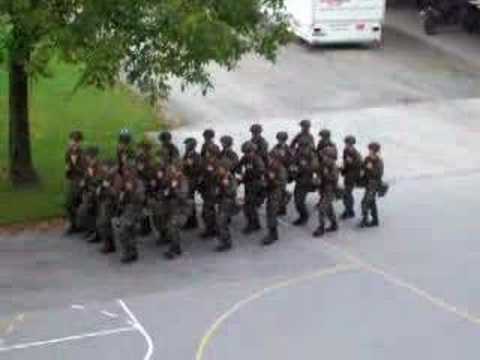 Swiss army marching.