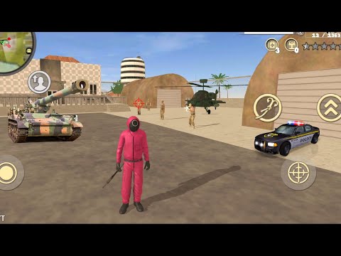 Squid Worker Rope Hero Vegas Strange Gangster (Squid Worker in Army Base) - Android Gameplay HD