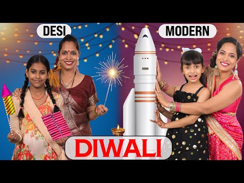 Maa Beti On Diwali - Desi vs Modern Mom | Family Sketch Comedy | ShrutiArjunAnand