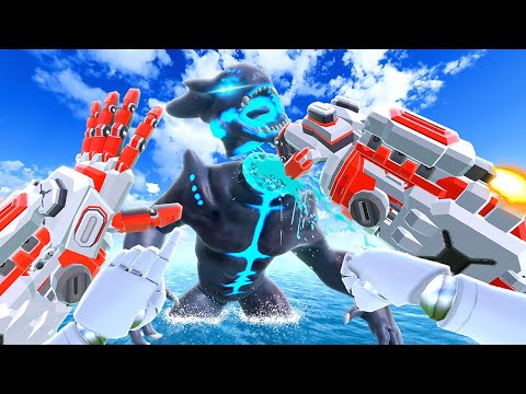 Punching a KAIJU with Rocket Fists - Kaiju Battle Simulator VR