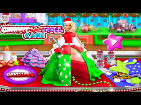 Christmas Doll Cake Game! Edible Xmas Desserts Video