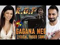 GAGANA NEE Lyrical (Kannada) | KGF Chapter 2 | Rocking Star Yash | Prashanth Neel | KGF 2 REACTION!!