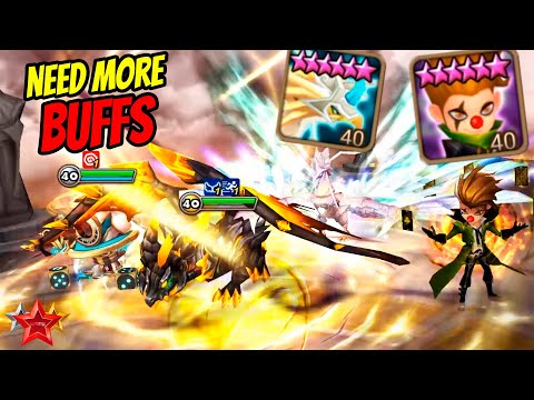 They Love Your Buffs. Eludia and Lushen deals Nice Damage in Summoners War