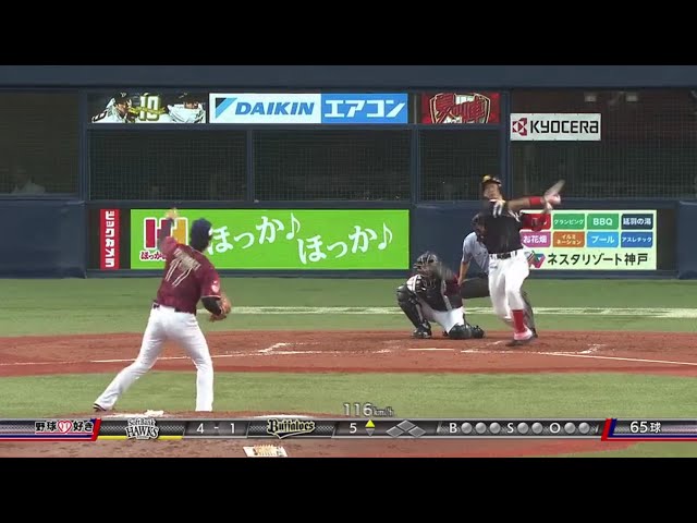 【5回表】ホークス・真砂 プロ初ヒットはベンチも盛り上がる初ホームラン!! 2017/8/3 Bs-H