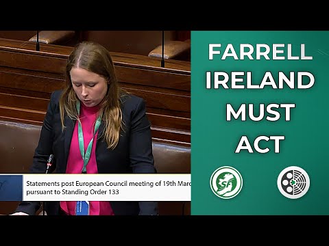 Mairéad Farrell: Ireland must act as EU fails on Israel