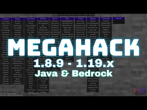 MegaHack | Minecraft Hack Client (Java & Bedrock) 1.8.9 - 1.19.x