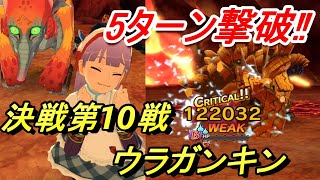 【モンハンライダーズ】5ターンで倒す決戦第10戦ウラガンキン【MHR】