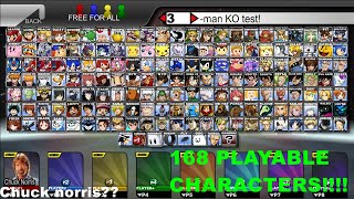 SSF2 Menu with 168 characters