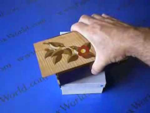 5 Sun 18 Step Bird Aged-Katsura Double Compartment Japanese Puzzle Box