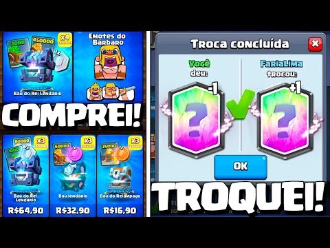 TROQUEI CARTAS E COMPREI A MAIOR OFERTA DE TODOS OS TEMPOS DO CLASH ROYALE - BRUNO CLASH
