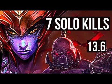 SHYVANA vs SION (TOP) | 7 solo kills, 500+ games | KR Master | 13.6