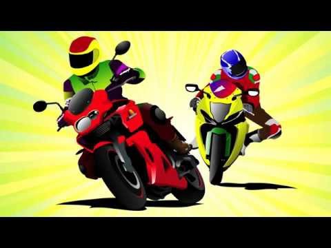 Two Motorbikes Dodging Race Video