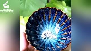 Authentic Handmade Jian Zhan Blue Gongfu Tea Cup With Sterling Silver