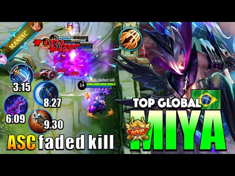 MANIAC NEVER UNDERESTIMATE ME!! Sidelane Miya Super Aggesive | Top Global Miya by faded kill ~ MLBB