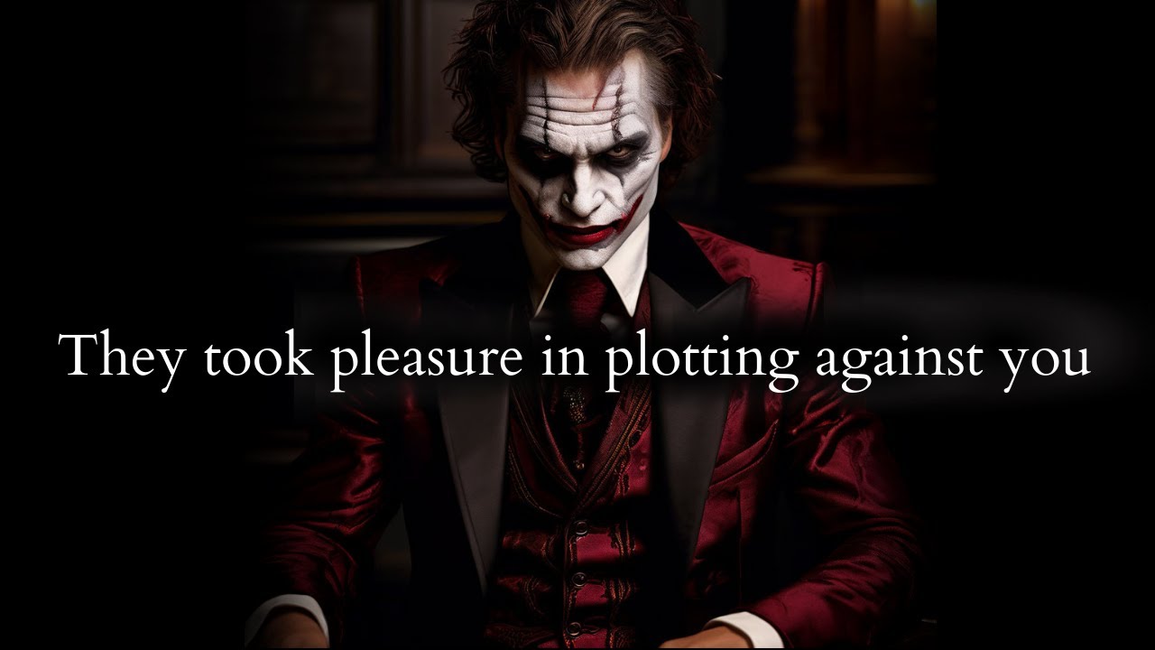 They enjoyed plotting behind your back until God started exposing them - Joker Speech