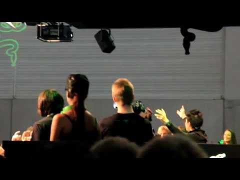 Gamescom 2012 - Swifty and Athene at on stage @ the Razer booth