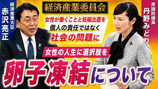 2026年6月10日 経済産業委員会　卵子凍結の費用助成を。働く女性の人生に選択肢を。