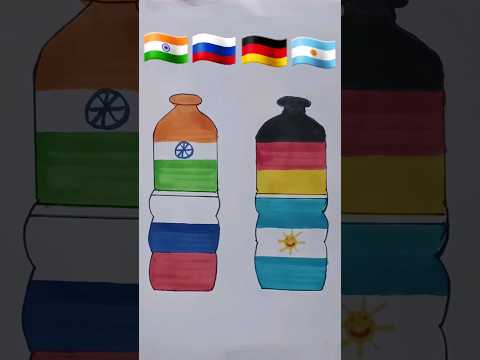 🇮🇳🇷🇺🇩🇪🇦🇷 flag Drawing Independence day drawing #trending #viral #ytshorts #india #shorts #easy #art