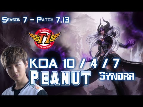 SKT T1 Peanut SYNDRA vs LEBLANC Mid - Patch 7.13 KR Ranked