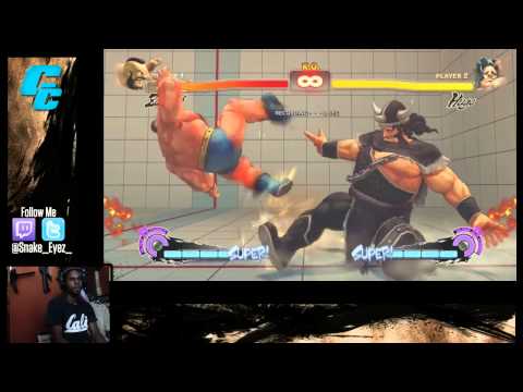 Snake Eyez Demonstrates Hugo Option Selects vs. Zangief - Ultra Street Fighter 4