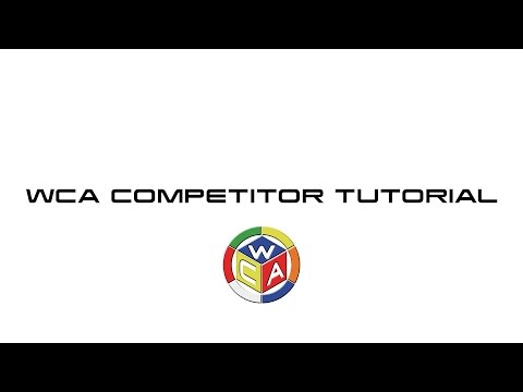 WCA Competitor Tutorial
