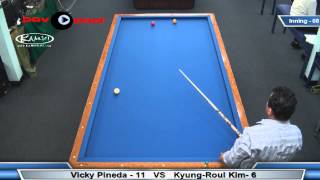 2014 Million Dollar Billiards 3 Cushion Tournament / Kyung Roul Kim 김경률 vs Vicky Pineda