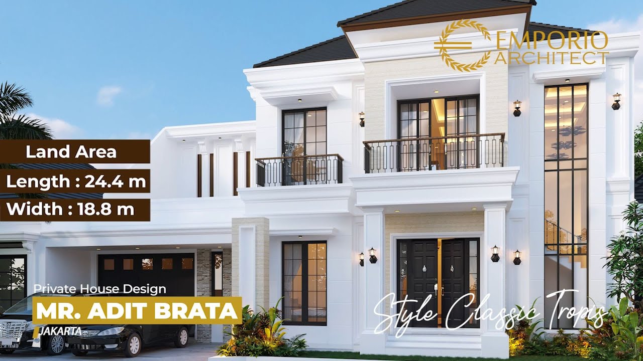 Desain Rumah Classic 2 Lantai Bapak Adit Brata III Jakarta