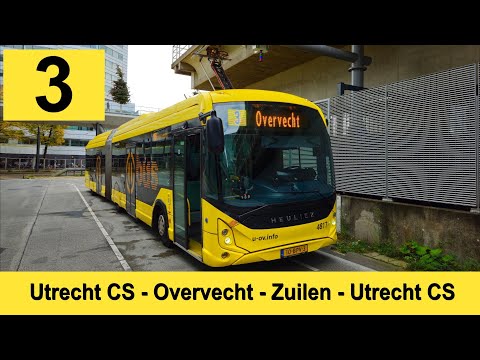 U-OV lijn 3: Ringlijn CS - Overvecht - Zuilen - CS | Omleiding | Qbuzz 4817 | 2024