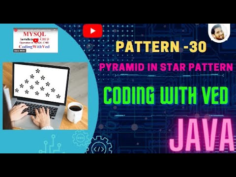 Pattern 30 Pyramid Program In Java Coding Ved Star Pattern Program Print Pyramid Shape