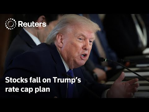 トランプ氏のクレジットカード金利上限案で金融株下落 | Reuters (Financials fall on Trump's credit card rate cap plan | REUTERS)