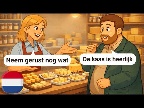 Learn Dutch with Conversations (With Subtitles) | A1-A2 | Fresh Food Shopping