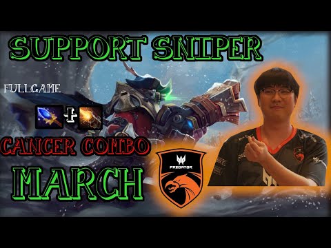 TNC.MARCH New Meta Support Sniper Aghs Build Cancer Combo Dota 7.26b 9k mmr Sup FullGame play