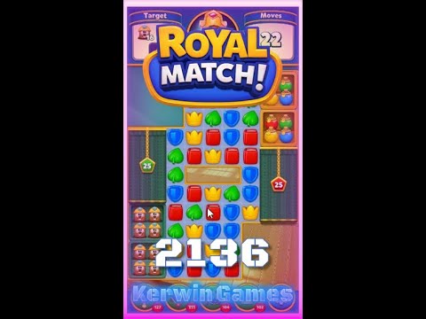Royal Match Level 2136 - No Boosters Gameplay