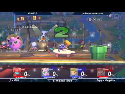 WHOBO 5 - Espy + MegaFox vs Z + MJG - Low Tiers Winners Finals - SSBB